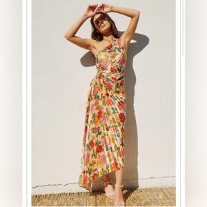 Dress Forum Asymmetrical Floral Cutout Dress